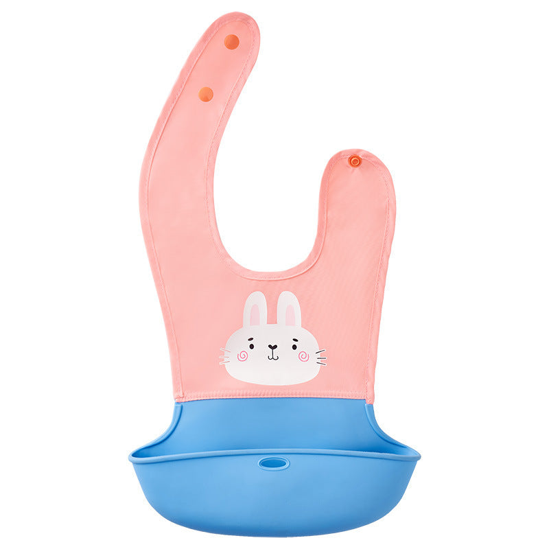 Baby eating bib waterproof anti-dirty infant kids breathable stereo silicone feeding food bib soft children's bib