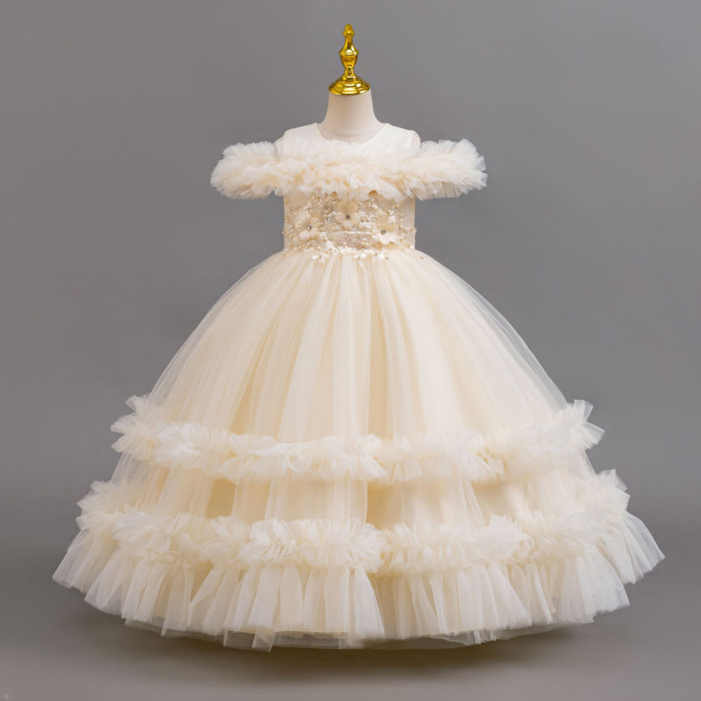 New wholesale girl's dress, fluffy wedding dress, princess dress, flower girl dress, piano recital dress, kids dress