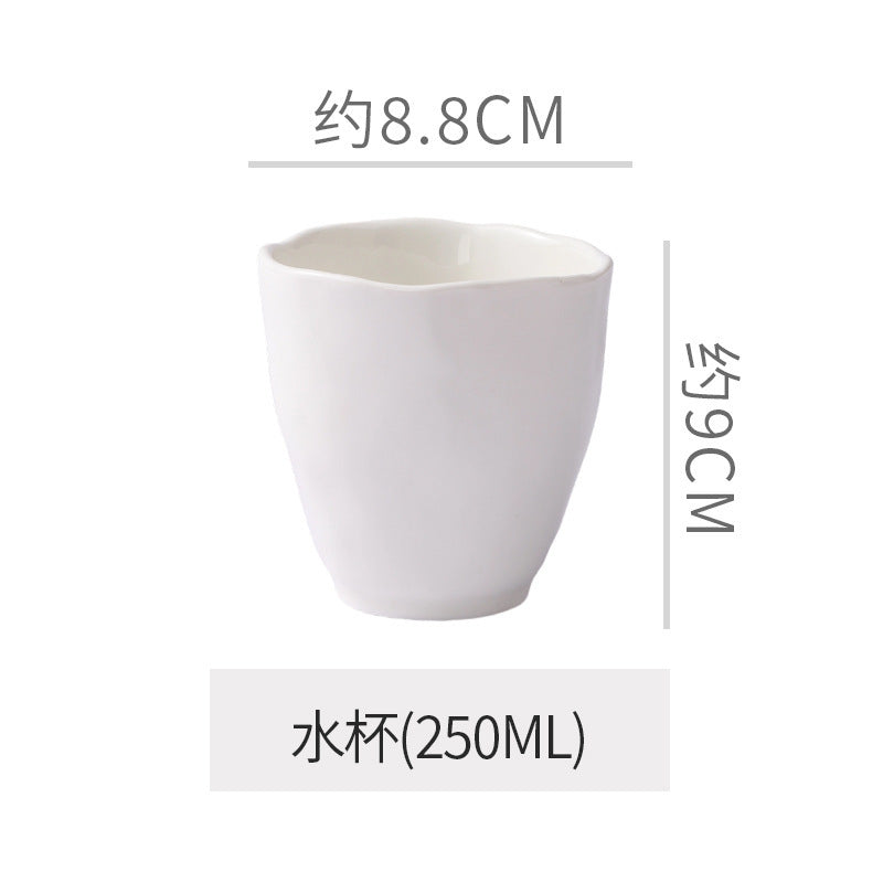 Creative ceramic special-shaped bowls, plates and tableware combination stylishclassy sense kiln-turned ceramic plate western food steak plate
