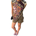 european and american cross-border independent station  irregular tassel cross tops retroeasiest for match chinese style tops