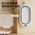 Newborn baby foldable bathtub with temperature-sensitive silicone plug, easy grip handles, and large capacity for baby bathing