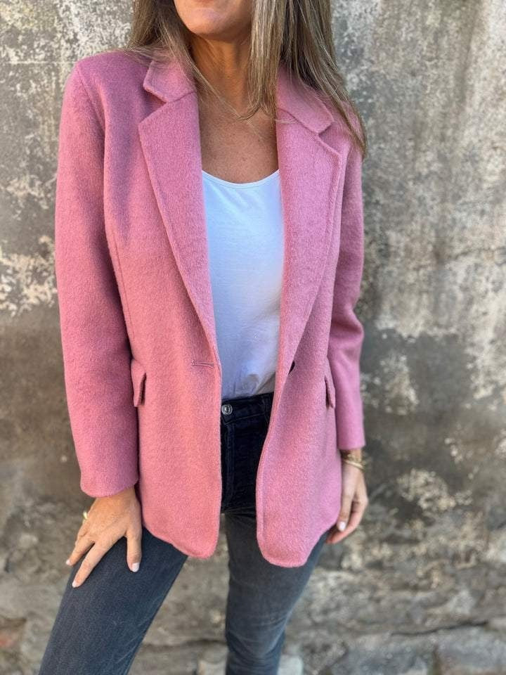 fashion cross-border coat fall and winter new arrival women's casualwoolen lapel button flap pocket pantsoutwear