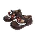 Vancahao girls' stylish and cute cartoon bow princess shoes - new spring/autumn collection for toddlers and little girls - leather shoes