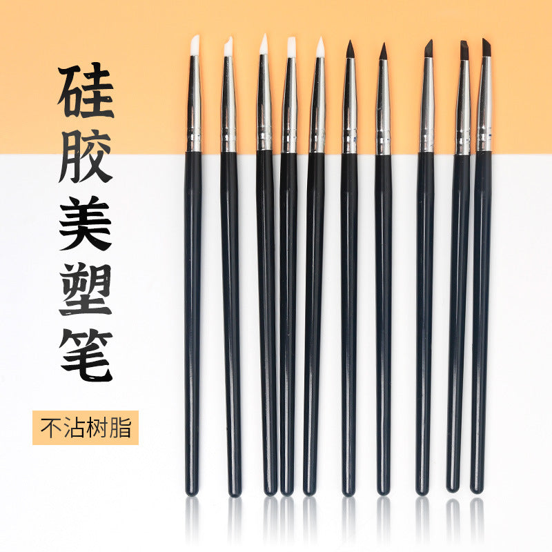 Dental Silicone Soft Pen Silicone Beauty Pen Resin Shaping Dresser Veneer Molding Pen Aesthetic Tool Engraving Pen
