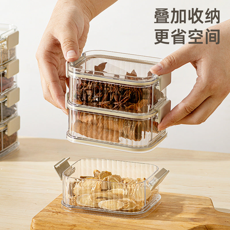 Seasoning storage box kitchen for home food grade seasoning spices chili pepper sealed storage jar combination suit