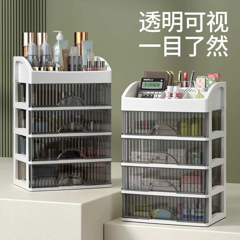 Desktop Cosmetics Storage Box Drawer Type Multi-layer Storage Large Capacity Jewelry Lipstick Skin Care Products Storage Shelf