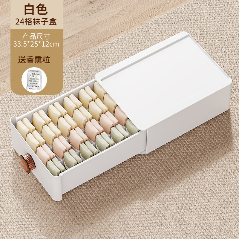 Order aromatherapy underwear storage box, underwear, underwear, socks finishing box, close-fitting clothing grid three-in-one storage artifact