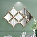 European style living room decor mirror - luxury wall-mounted mirror - entryway wall decoration - creative wall hanging for restaurant background