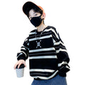 Boys' sweatshirt spring & fall  new kids' spring clothes trendy brand street style striped t-shirt, stylish and cool for older boys