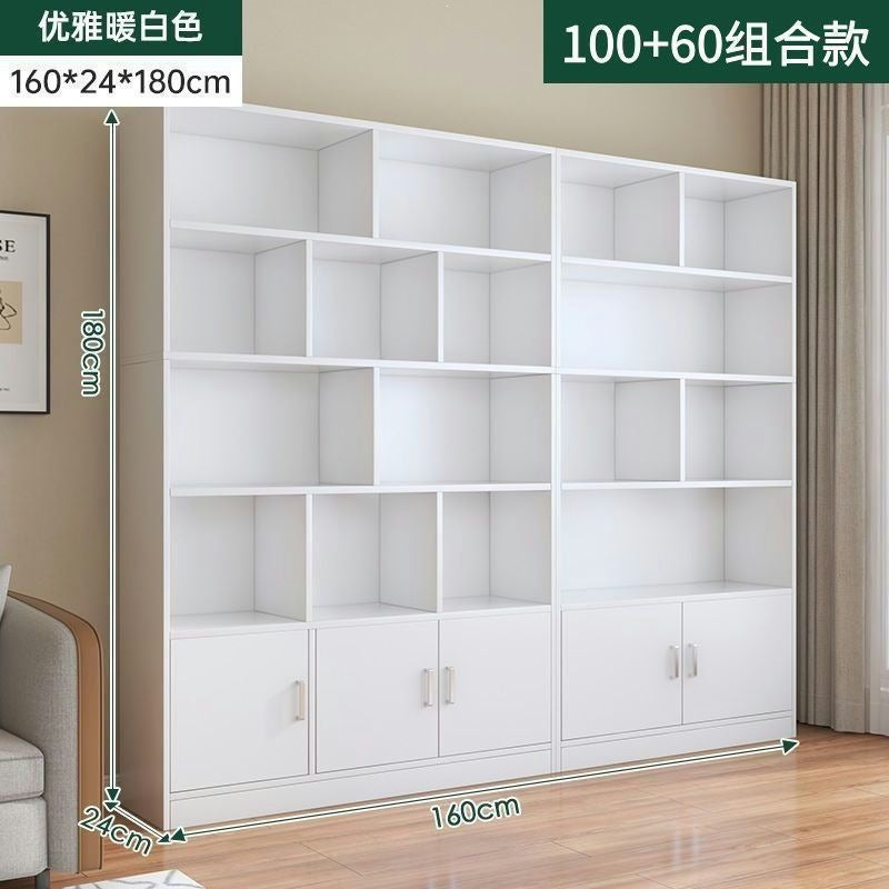 Modern minimalist floor-standing storage rack, wall-mounted certificate cabinet for living room/home use, office file cabinet, simple bookshelf
