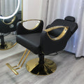 Black electroplated gold disc reclining