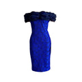 D189    new off-the-shoulder lace and mesh party dress - european and american style