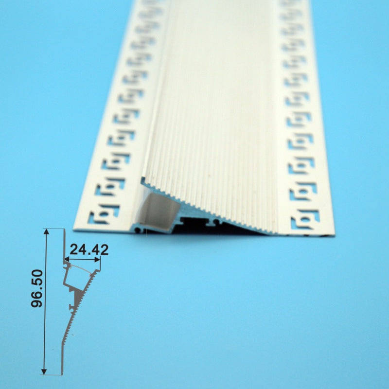 upward lighting linear corner return reflective light slot with ceiling washing top pre-embedded waist line invisible wall washing line light