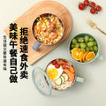 304 stainless steel instant noodle cup - portable double-walled bowl with lid for student dorms, japanese-style lunch box, bento box, gift