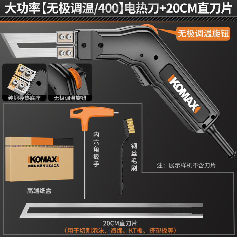 High-power electric hot knife foam cutter, plastic kt board cutting tool, sponge hot melt knife, acrylic hot cutting knife