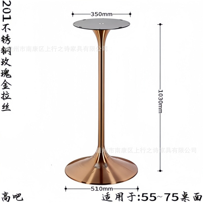 Titanium speaker legs, stainless steel spinning brushed table legs, metal waist bracket, coffee table legs, tulip table legs