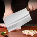 Stainless steel cleaver - sharp, heavy-duty kitchen knife for home use - perfect for chopping vegetables and meat - effortless cutting for home chefs and women
