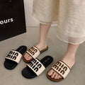 Xiaoxiangfeng flats sandals women's summer outwear 2025new arrivalfashioneasiest for match bath beach one-line shoes deodorizing filter