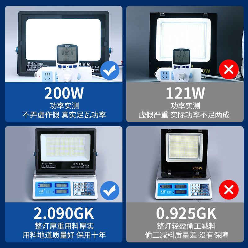 LED floodlight spotlight outdoor waterproof strong light construction site workshop searchlight garden light outdoor lighting