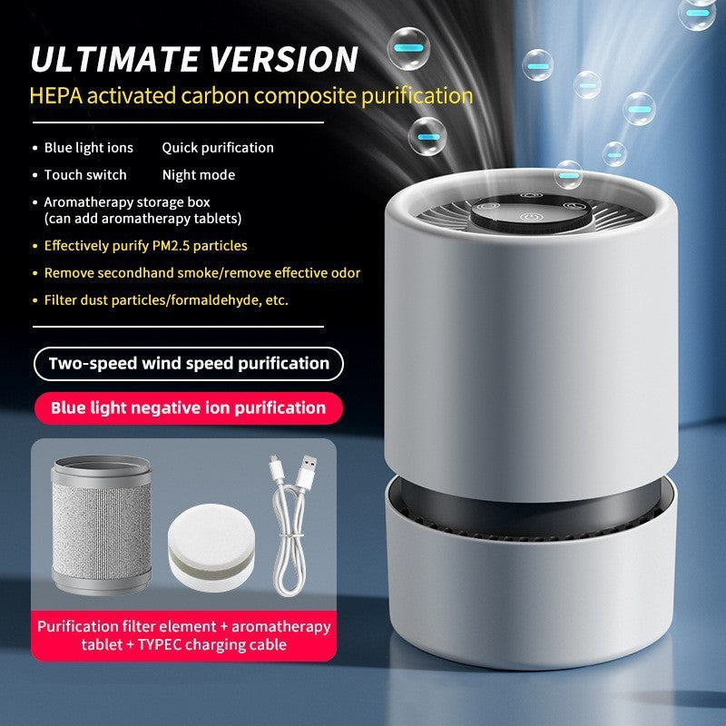 【cross-border】usb desktop air purifier for home and indoor use - removes secondhand smoke and pm2.5 - direct from the manufacturer, wholesale pricing