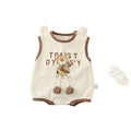 Baby summer newborn unisex wide shoulder romper - sleeveless bodysuit for full month & 100-day celebration (lightweight)
