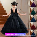 European and american custom girls' formal dress - deep v-back, puffy princess style, children's cake dress, ages 3-6