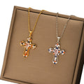 Titanium steel necklace women's cross-border hot cross pendant classy light luxury fashion simple clavicle chain jewelry wholesale