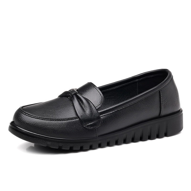 Spring women's shoes in stocklow anklepure color round toe loafers live broadcast on behalf of ladieswear shoes waterproof doudou shoes soft leather shoes