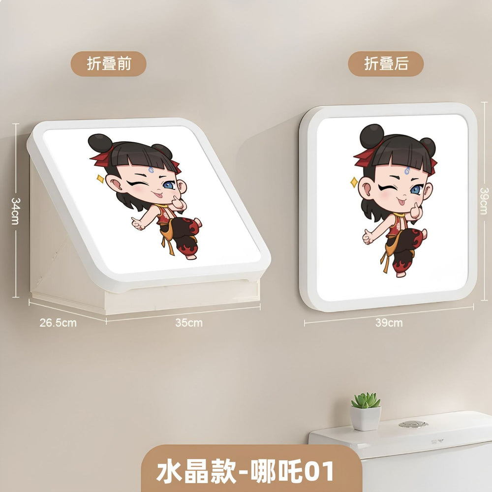 Bathroom mural clothes folding storage box toilet storage rack punch-free bathroom bathroom storage cabinet