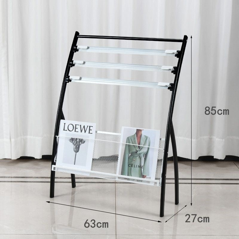 Floor magazine rack, newspaper rack, book rack, display rack, promotional material rack, single page rack, storage rack