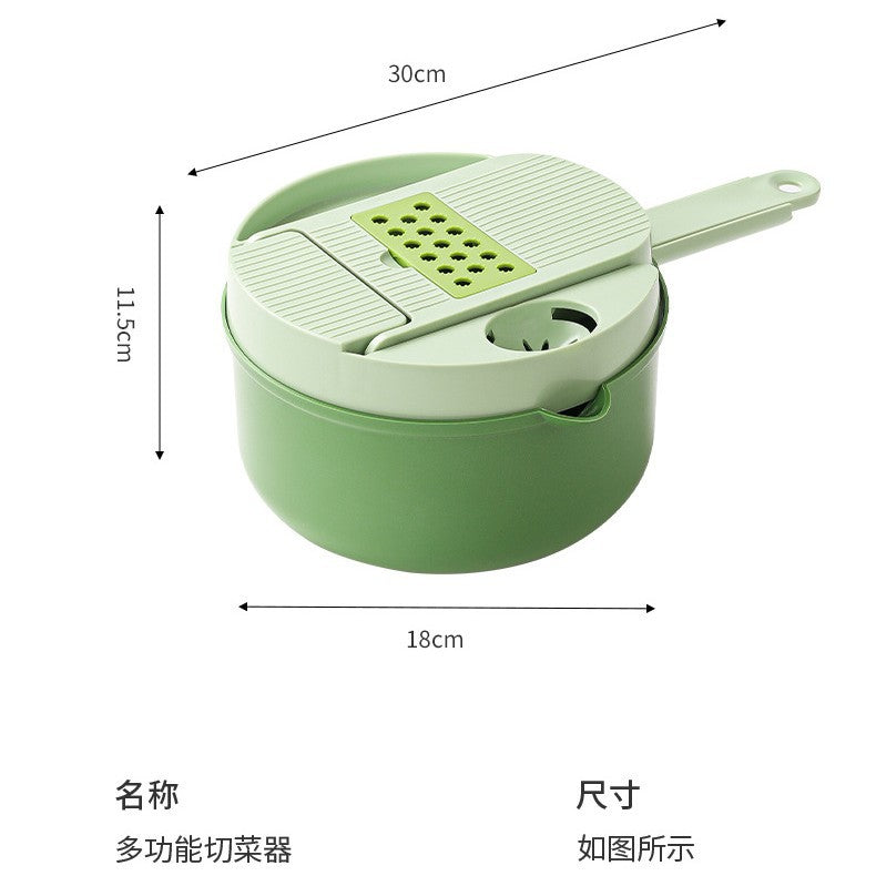 Vegetable cutting and draining handy gadget multi-functional grater slicer shredder grinder garlic dicing strips egg cutter 16-piece set