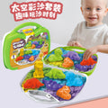 New arrival cross-border kids toy sand suitcase quartz sand color sand storage suit plastic color sand decompression toy
