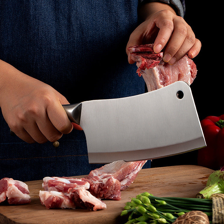 All stainless steel kitchen knife for home bone chopping knife slicing knife meat cutting knife chopping dual-purpose knife chef knife kitchen for home knife