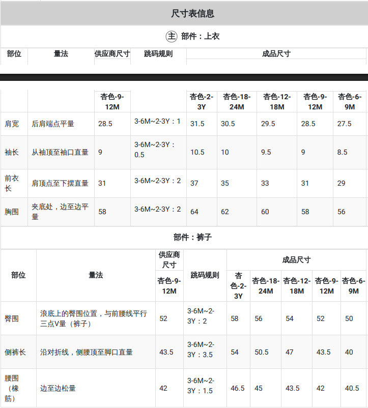 Children's clothing shein cross-border girlsuit apricot short-sleeved t-shirt + coffee color pants