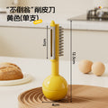 Creative tumbler vertical peeler with cleaning brush - versatile, convenient, and multi-functional peeling tool for soft and hard produce