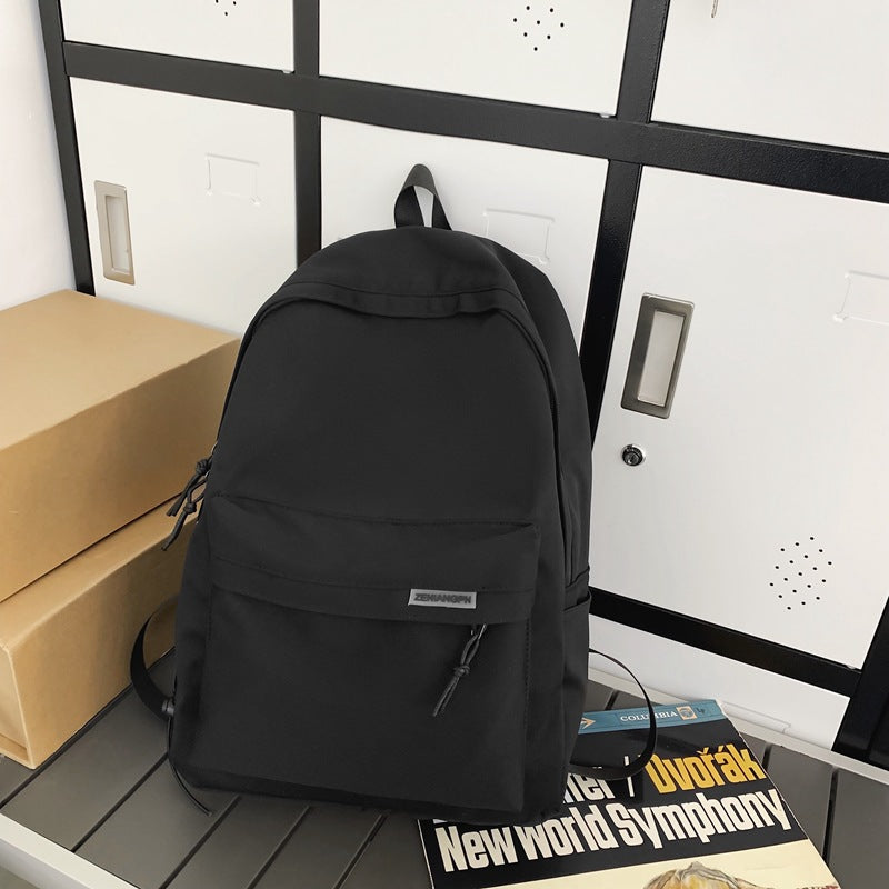 Couple backpack simple large capacity travel backpack female leisure Japanese junior high school student high school student schoolbag male