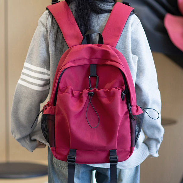 Wholesale new contrasting color schoolbag female high school college student backpack fashion leisure travel lightweight large capacity backpack