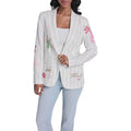 Amazon fashionstripeslong sleeves suit outwear women springnew arrivalfashionretroeleganttops