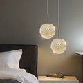 Bedroom bedside pendant light  new french light luxury high-end crystal small pendant lamp creative art decorative light