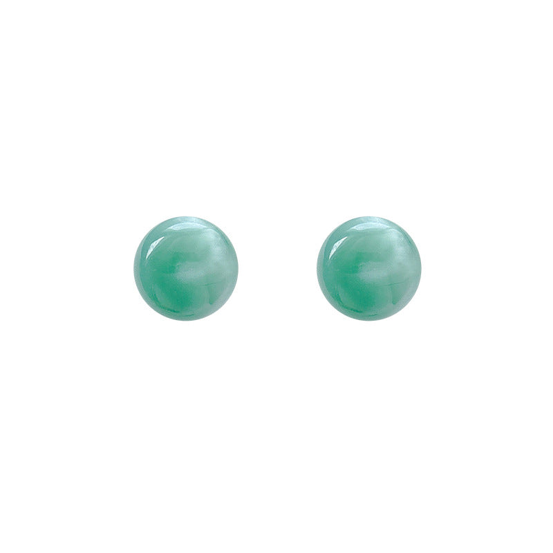 Dopamine ball stud earrings - unique design for women, perfect for summer, clear and versatile, sweet and cute, simple and easy to match