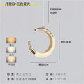 Luxury gold crystal crescent moon ring bedside pendant light - modern minimalist c-ring for bedroom, bar, entryway, and boutique hotel ambiance
