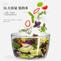 Multifunctional press dehydrator for home vegetable salad drying dehydrator large capacity rotate drain basket vegetable basin
