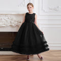 Girls' formal dress - high-end runway mesh skirt, vest dress, elegant hostess style, customized for children's piano recitals, european and american style
