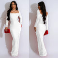 C6865 cross-border   fashion women's solid color sexy patchwork backless maxi dress