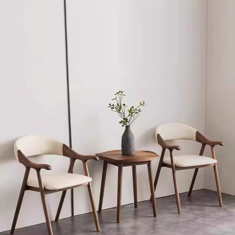 Used solid wood dining chair modern accessible luxuryclassy design tea room desk negotiation armrest back ash wood chair