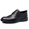 Brogue leather shoes for men - british style groomsmen, black, business formal, suit, casual leather shoes, men's wedding shoes
