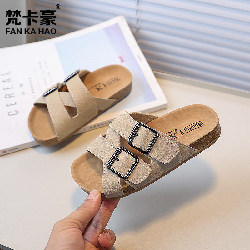 Birkenstock boys' cork sandals - new summer collection: open-toe kids' shoes, indoor/outdoor sandals, big & tall children's flip-flops