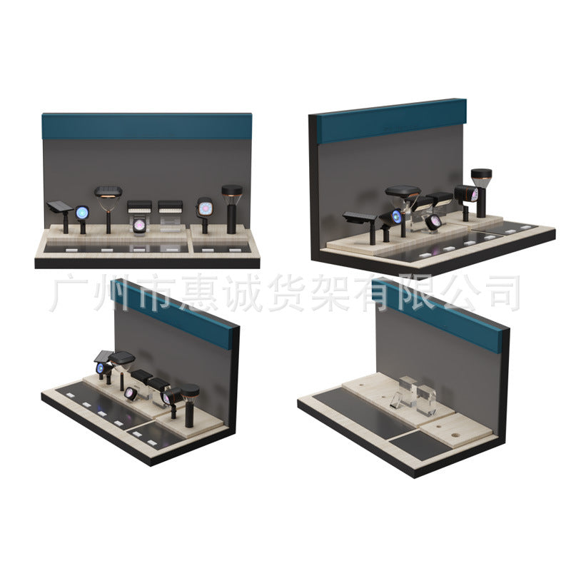 Customized exhibition display stand, sample placement table, floor-to-ceiling desktop lighting exhibition hall, exhibition shelf