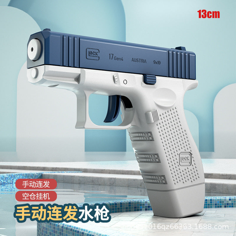 New popular glock electric water gun toy manual burst outdoor water play street stall toy wholesale
