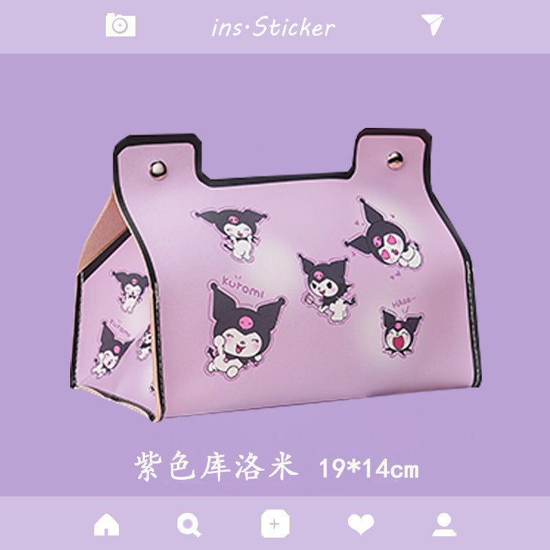 Foreign trade popular tissue box living room creative cute pumping carton car leather pumping box storage box napkin box